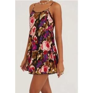 Urban Outfitters Womens Medium Dress Floral Babydoll Whimsical Sexy Cottagecore